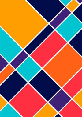Colorful bauhaus memphis abstract design background