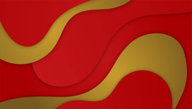 Soyut kırmızı ve altın arkaplan