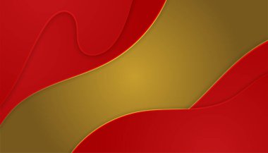 Soyut kırmızı ve altın arkaplan