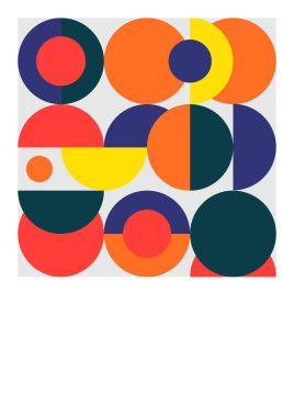 Modern bauhaus memphis colorful abstract design background