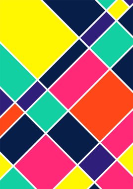 Modern bauhaus memphis colorful abstract design background