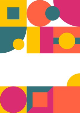 Modern bauhaus memphis colorful abstract design background