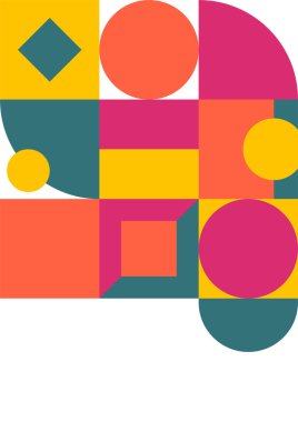 Modern bauhaus memphis colorful abstract design background