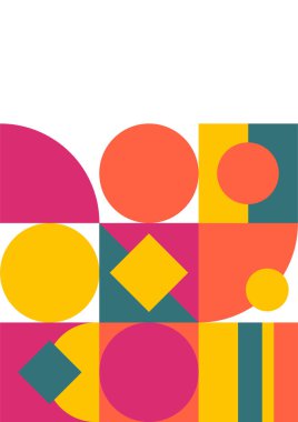 Modern bauhaus memphis colorful abstract design background