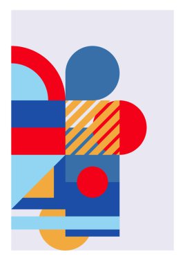 Modern bauhaus memphis colorful abstract design background