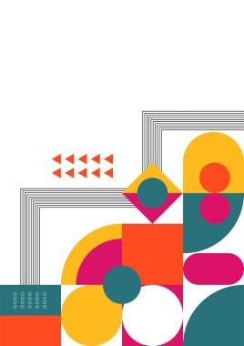 Modern bauhaus memphis colorful abstract design background