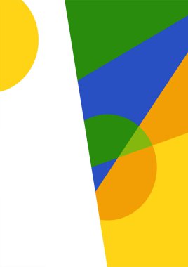 Vintage bauhaus memphis geometric colorful abstract design background