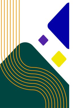 Vintage bauhaus memphis geometric colorful abstract design background