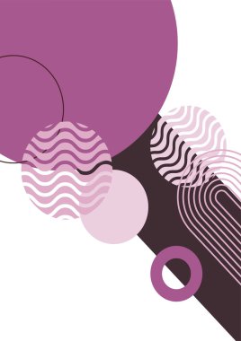 Vintage bauhaus memphis geometric colorful abstract design background