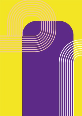 Vintage bauhaus memphis geometric colorful abstract design background