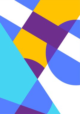 Vintage bauhaus memphis geometric colorful abstract design background