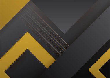 Abstract luxury gradient black and gold presentation design background