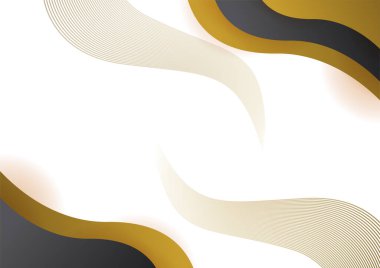 Abstract luxury gradient black and gold presentation design background