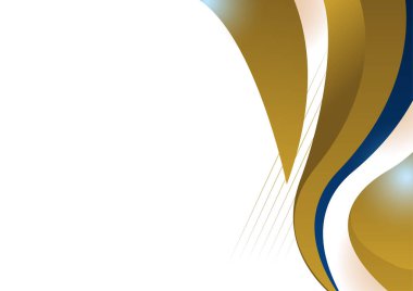 Abstract blue and gold presentation background design