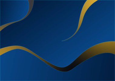 Abstract blue and gold presentation background design