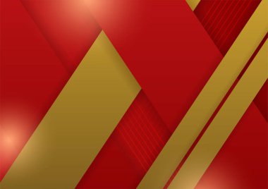 Abstract red and gold presentation design background