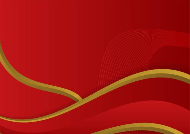 Abstract red and gold presentation design background
