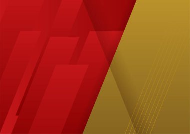 Abstract red and gold presentation design background