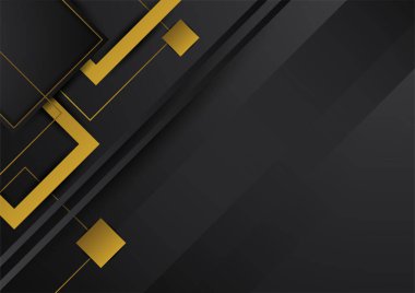 Abstract luxury gradient black and gold presentation design background