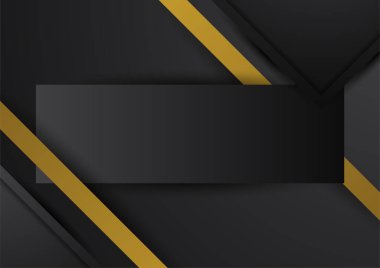 Abstract luxury gradient black and gold presentation design background