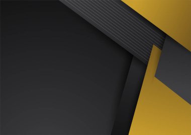Abstract luxury gradient black and gold presentation design background