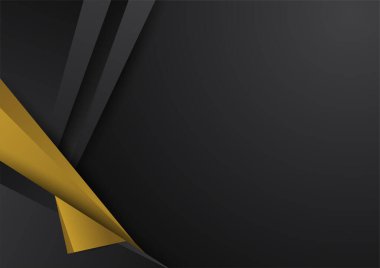 Abstract luxury gradient black and gold presentation design background