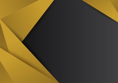 Abstract luxury gradient black and gold presentation design background