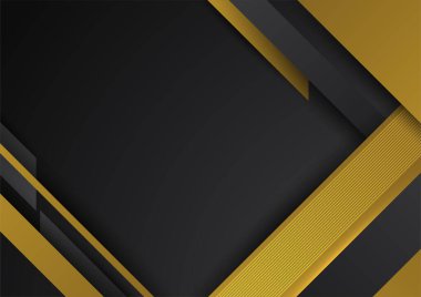 Abstract luxury gradient black and gold presentation design background