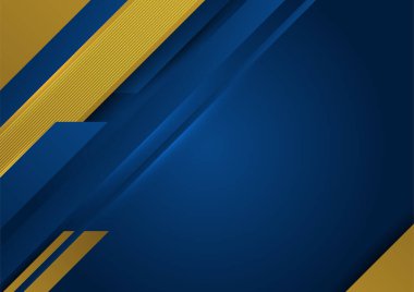 Abstract blue and gold presentation background design