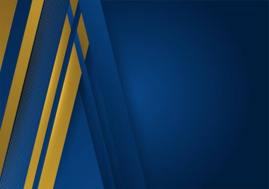 Abstract blue and gold presentation background design