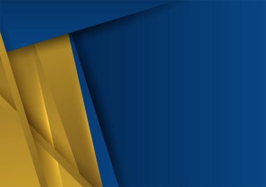 Abstract blue and gold presentation background design