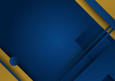 Abstract blue and gold presentation background design
