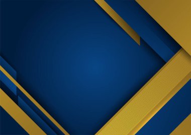 Abstract blue and gold presentation background design