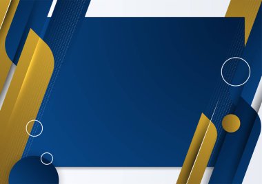 Abstract blue and gold presentation background design