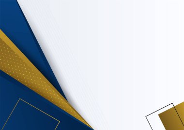 Abstract blue and gold presentation background design