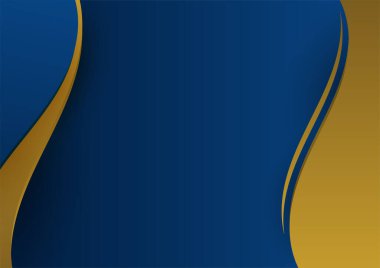 Abstract blue and gold presentation background design