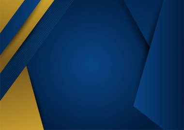 Abstract blue and gold presentation background design