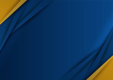 Abstract blue and gold presentation background design