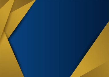 Abstract blue and gold presentation background design
