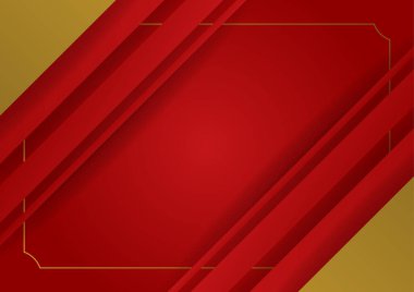 Abstract red and gold presentation design background