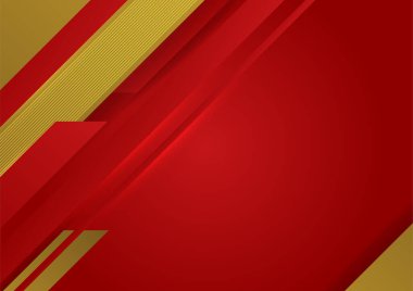 Abstract red and gold presentation design background
