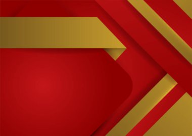 Abstract red and gold presentation design background