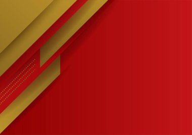 Abstract red and gold presentation design background