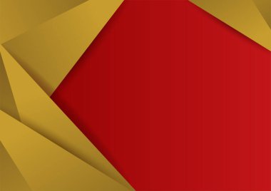 Abstract red and gold presentation design background