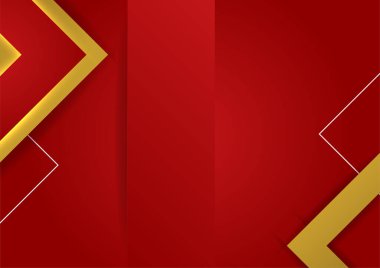 Abstract red and gold presentation design background