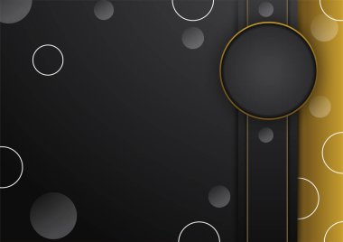 Abstract luxury gradient black and gold presentation design background