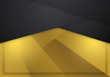 Abstract luxury gradient black and gold presentation design background