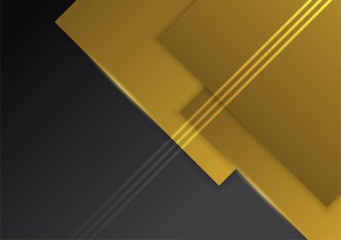 Abstract luxury gradient black and gold presentation design background