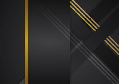 Abstract luxury gradient black and gold presentation design background