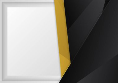 Abstract luxury gradient black and gold presentation design background